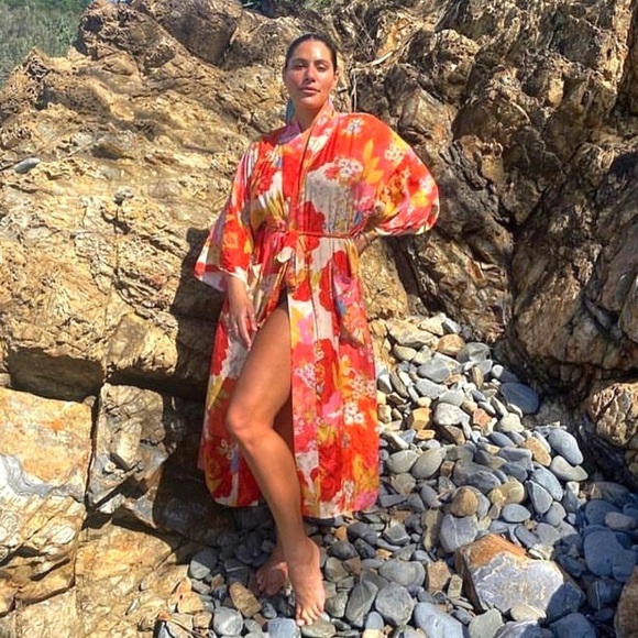 Nwt Spell & The Gypsy Tyler Maxi Robe Chili Red Size S/M - Picture 10 of 14